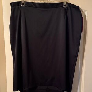 Elegant Black Satin Style Women's Skirt